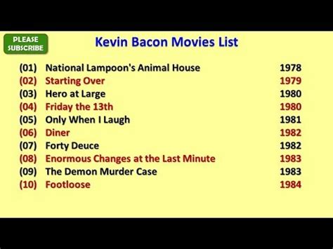 Stream all kevin hart movies and tv shows for free with english and spanish subtitle. Kevin Bacon Movies List - YouTube