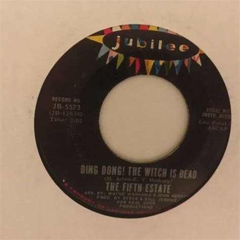 The Fifth Estate 45 Single Ding Dong The Witch Is Dead The Rub A Dub