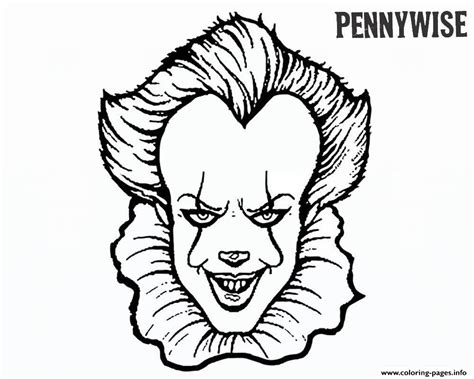 It Movie Pennywise Coloring Page Printable