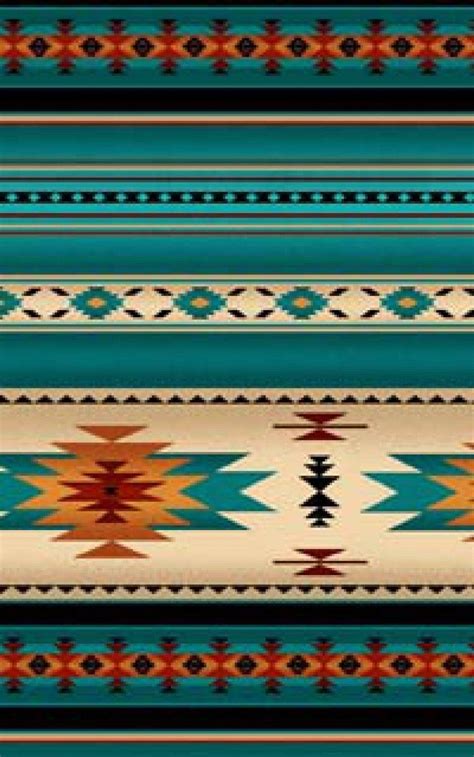 Southwestern Blanket Stripe Fabric Turquoise Teal Navaho Designs