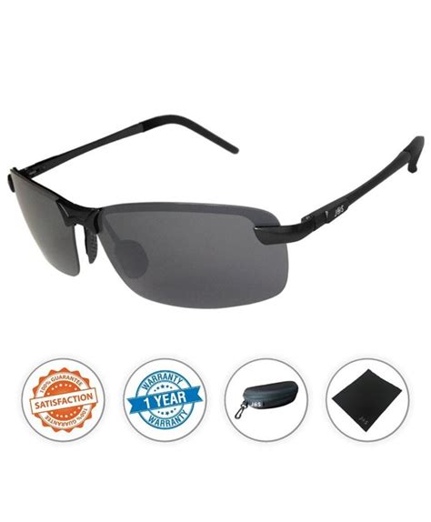 J S Ultra Lightweight Men S Rimless Sports Sunglasses Polarized 100 Uv Protection Black