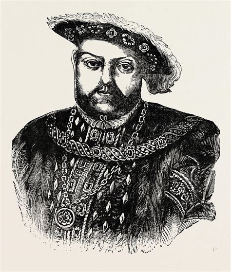 Portrait Of Henry Viii Drawing By Holbein The Younger Hans 14978