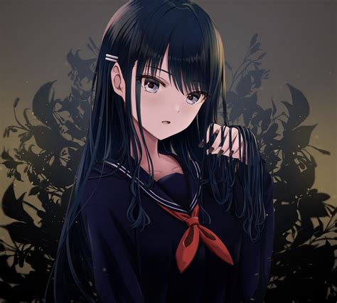 Download 3145x2833 Kazano Hiori Cool Anime Girl Black Hair School