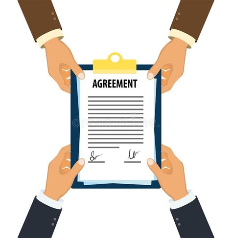 Executive Handing Over Agreement Stock Vector Illustration Of
