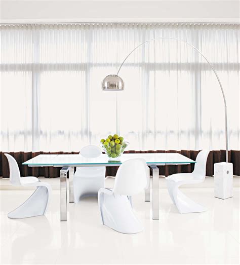 Modern White Dining Room Luxe Interiors Design