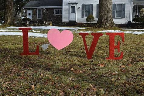 Valentines Day Love Yard Letters Outdoor Valentines Day Yard