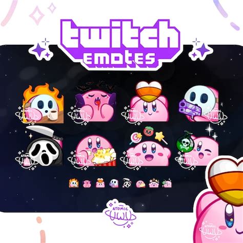 Kirby Halloween Twitch And Discord Emote Bundle Set 1 Etsy