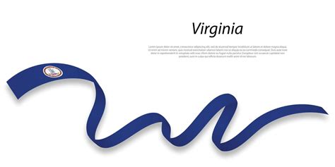 ondulación cinta o raya con bandera de Virginia Vector en Vecteezy