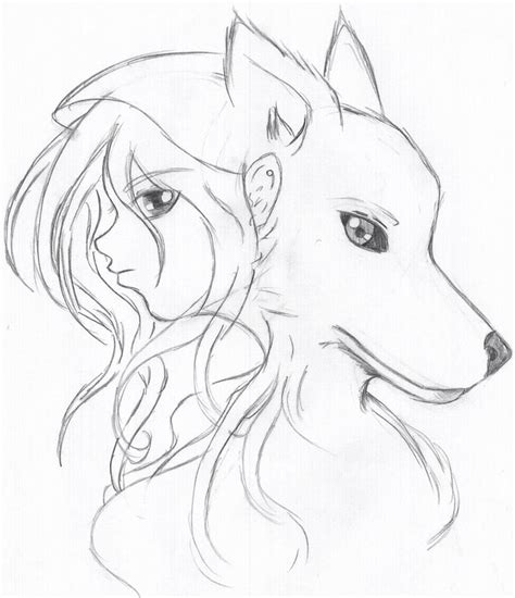 She Wolf Anime Wolf Drawing Wolf Drawing Wolf Drawing Easy