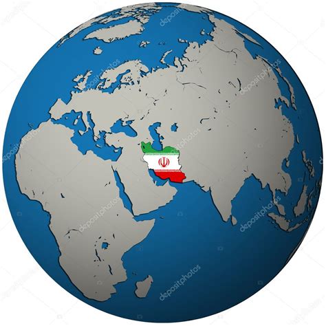 Iran Flag On Globe Map — Stock Photo © Michal812 4844280
