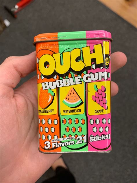 Ouch Bubble Gum Tin Vintage Ouch Bubble Gum Childhood Memories