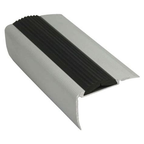 Buy Premium Quality Non Slip Aluminium Stair Nosing 54 X 30mm With Black Rubber Insert 27m