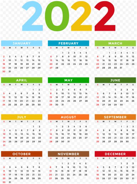 Hd 2022 Calendar Transparent Background Citypng