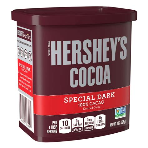 hershey s cocoa powder 100 cacao dark chocolate 8 oz