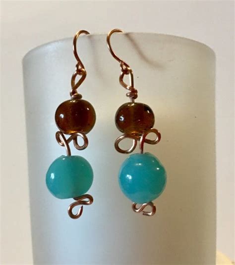 Glass Bead Earrings By Harmonyglassart On Etsy
