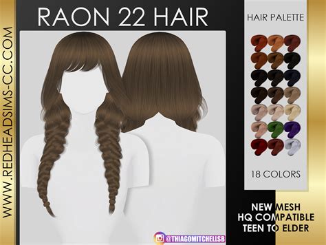 Raon 22 Hair Redheadsims Cc