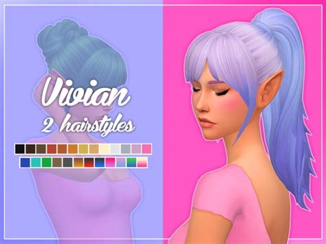 Vivian Hair Bun Pony At Nolan Sims Sims 4 Updates
