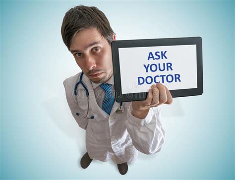 Doctor Is Giving Advice To Ask Your Doctor For Help Stock Image Image