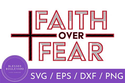 Faith Over Fear Svg File Bible Verse Cut File Cross Svg 1164525