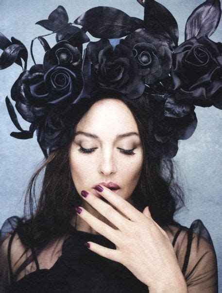 Silk And Leather Flowers Fashionable Textile Flowers Monica Bellucci