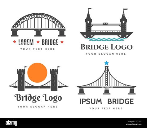 Bridges Logo Abstract Bridge Logos Symbols For City Tourism And Road