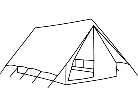 Camping Tent Coloring Page Colouringpages