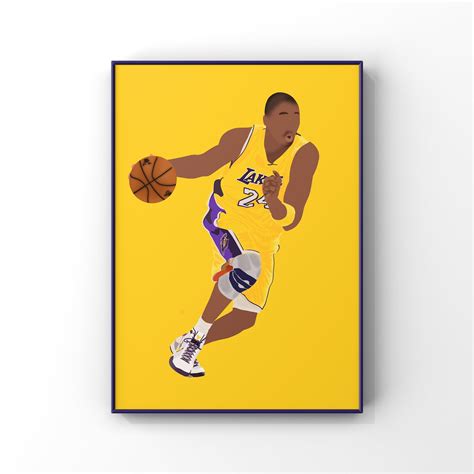 Kobe Bryant Art Kobe Bryant Poster Kobe Bryant Print Kobe Etsy