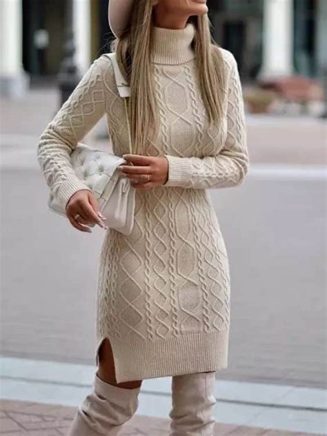 How To Wear A Knitted Dress 20 Outfit Ideas