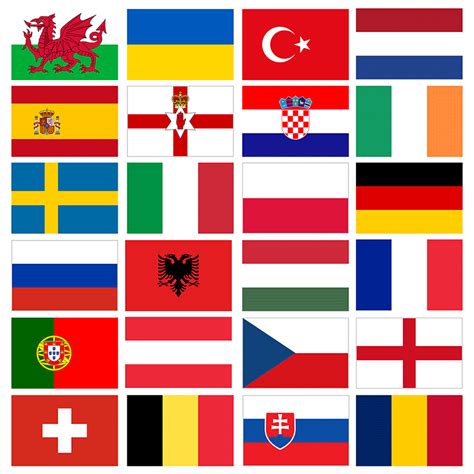 Euro 2020 postponed to 2021 wall chart poster designed for 2020 european football championship. Euro 2016 flags pack 3ft x 2ft - The Flag Shop