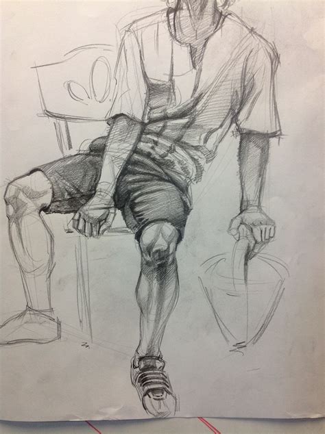 Oturan Figür Guy Drawing Figure Drawing Male Figure Classical Art