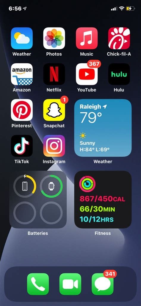 Ios 14 Layout Home Screen Dark Homescreen Iphone Iphone App Layout