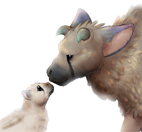 The theme was fanart, as bird. The Last Guardian - Trico and Trico Pup by 9CentsChange on ...