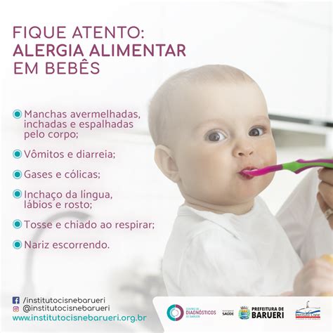 Sintomas de alergia alimentar em bebês Instituto Cisne Barueri