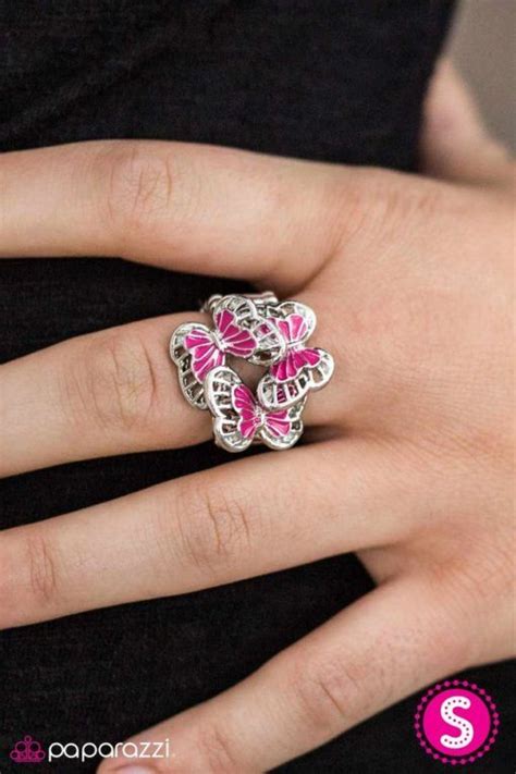 FLIGHT Song Pink Jewelry Paparazzi Jewelry Butterfly Ring