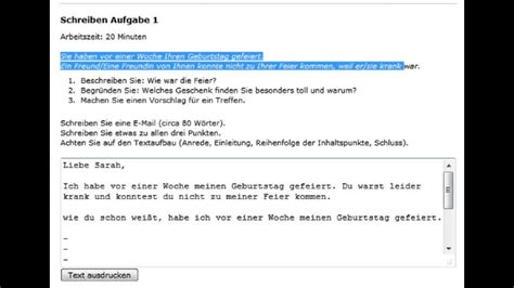 Briefe schreiben (deutsch prüfung) deutschkurs a 1; Lektion 242 (Brief schreiben B1, Aufgabe 1) - YouTube