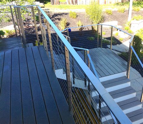 Clearview Cable Deck Railing With Flat Top Rail
