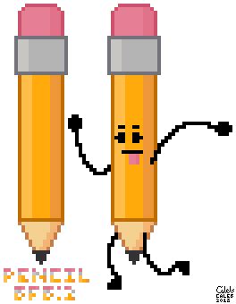 Bfb pen x pencil and baby bow pencil. BFB Pixel Art: 65th, Pencil by CalebSketch on DeviantArt