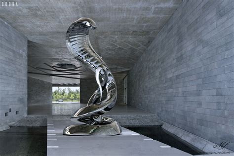 Cobra Contemporary Snake Sculpture Mike Fields Contemporary
