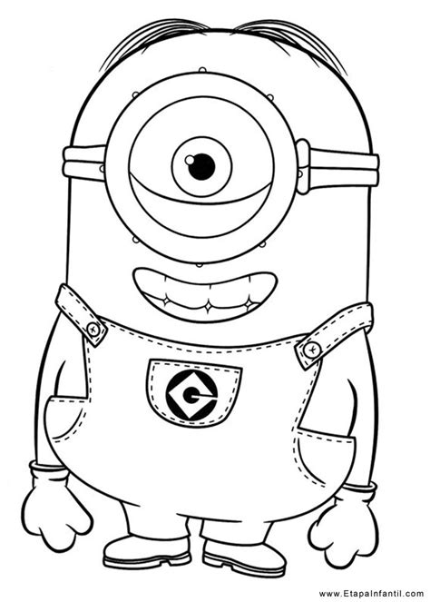 Fotos de caricaturas para dibujar. Dibujo para imprimir y colorear Minions | Minions dibujos ...