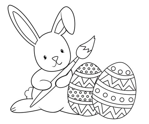 Feliz Huevo De Pascua Para Colorear Imprimir E Dibujar Coloringonly
