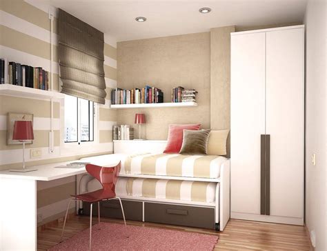 Decorate a small bedroom with two beds