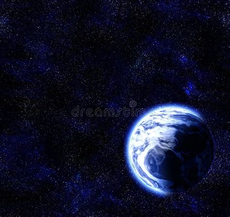 Earth Planet In Deep Outer Space Stock Illustration Illustration Of