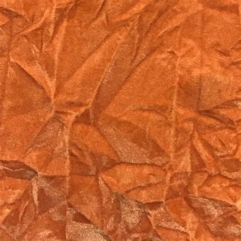 Orange Flocking Crushed Velvet Upholstery Fabric Ifabric