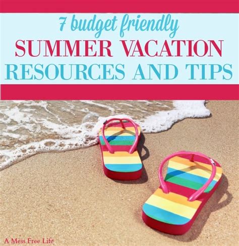 How To Develop A Spending Plan Budget Friendly Summer Vacations A