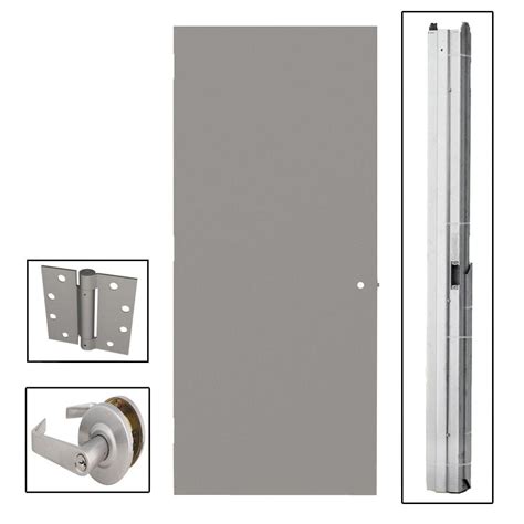 Lif Industries 36 In X 84 In Flush Gray Steel Commercial Door With