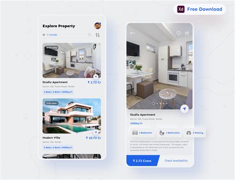 Daily Ui Challenge 050100 Real Estate Mobile App Freebie By