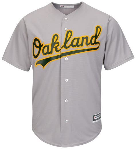 Majestic Athletic Oakland Athletics Cool Base Mlb Replica Jersey Grey