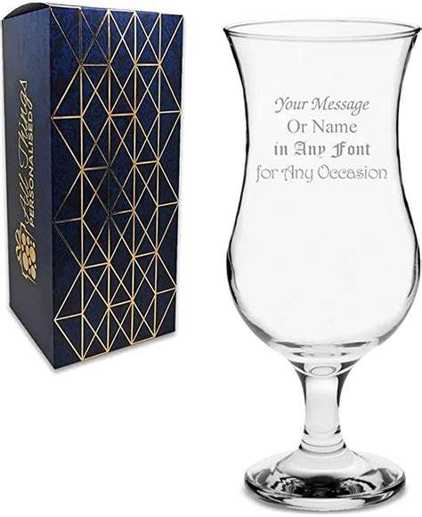 Personalised Engraved 16oz Cocktail Glass T Boxed Personalise With Any Message