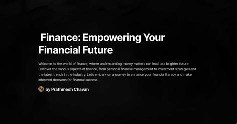 Finance: Empowering Your Financial Future