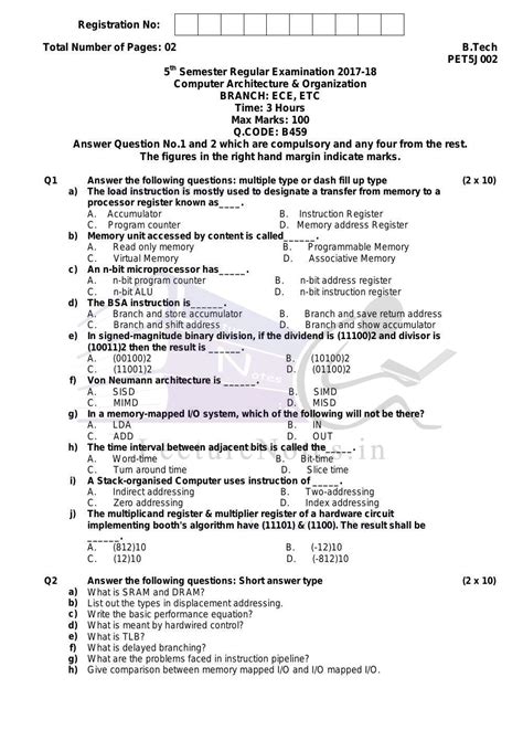 Allindiaexams provides you lots computer science engineering questions and answers with proper explanation. Previous Year Exam Questions for COMPUTER ARCHITECTURE ...